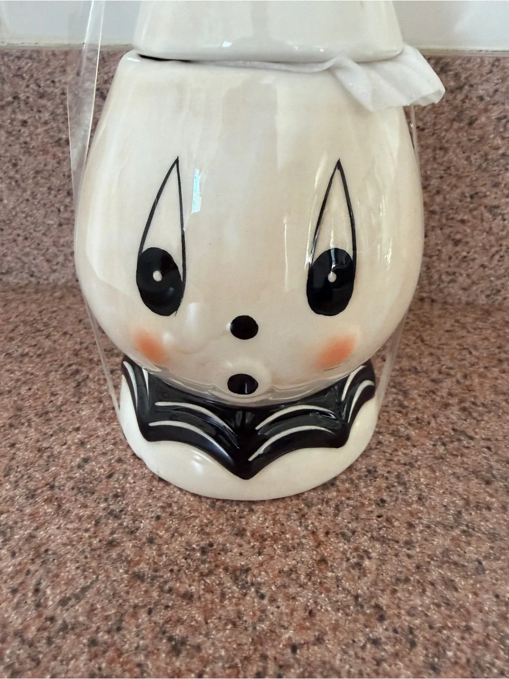 New Johanna Parker Retro Halloween Ceramic Gus Ghost Cookie Jar Canister 7